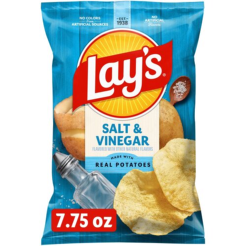 Lay's Potato Chips Salt & Vinegar 7 3/4 Oz