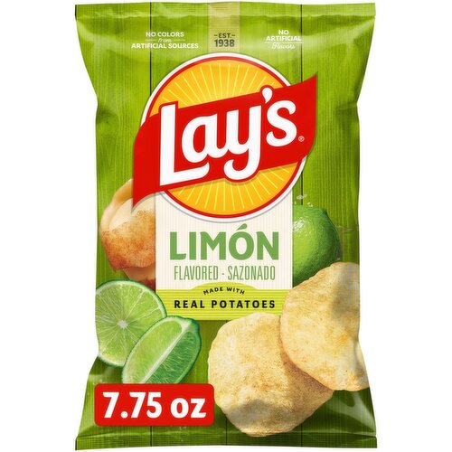 Lay's Potato Chips Limon Flavored 7 3/4 Oz