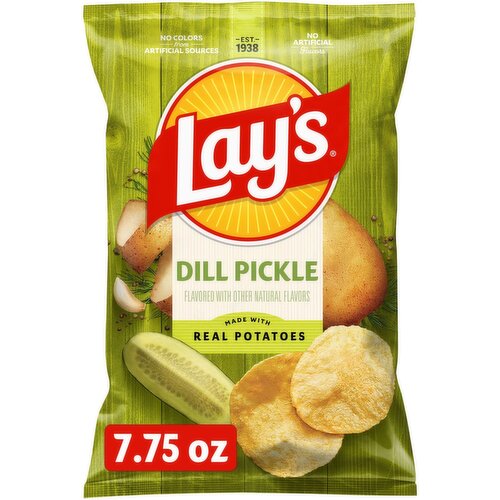 Lay's Potato Chips Dill Pickle Flavored 7 3/4 Oz