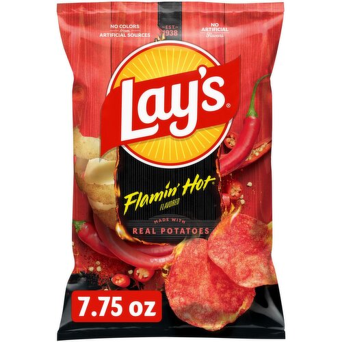 Lay's Potato Chips Flamin' Hot Flavored 7 3/4 Oz