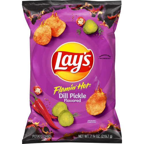 Lay's Flamin' Hot Dill Pickle Flavored Potato Chips, 7 3/4 oz