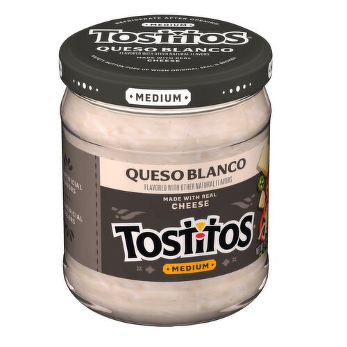 Tostitos Medium Dip Queso Blanco 15 Oz