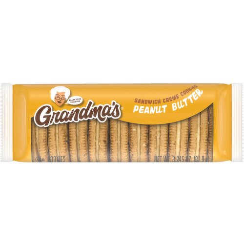 Grandma's Sandwich Creme Cookies Peanut Butter 3.245 Oz