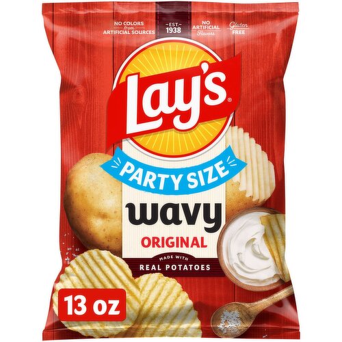 Lay's Wavy Potato Chips Original 13 Oz