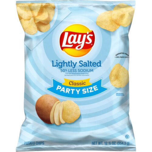 Lay's Lightly Salted Potato Chips Classic 12 1/2 Oz 