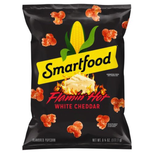 Smartfood Popcorn Flamin Hot White Cheddar Flavored 6 1/4 Oz