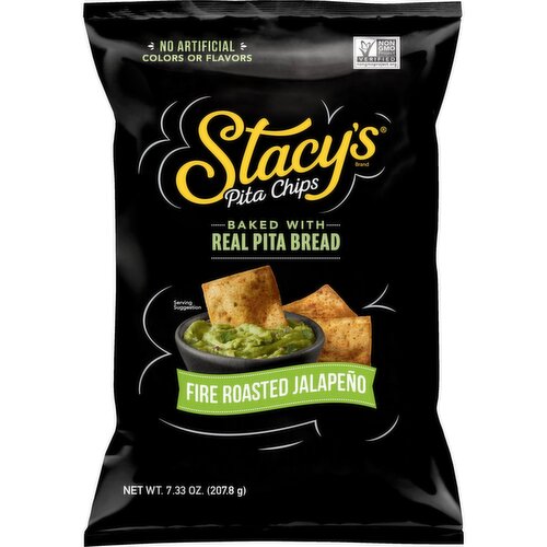 Stacy's Baked Pita Chips Fire Roasted Jalapeno 7.33 Oz