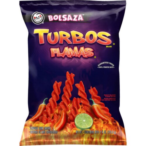 Sabritas Turbos Flavored Corn Snacks Flamas 8 1/4 Oz