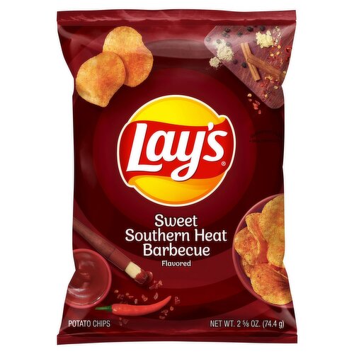 Lay's Sweet Southern Heat Barbecue Flavored Potato Chips, 2 5/8 oz