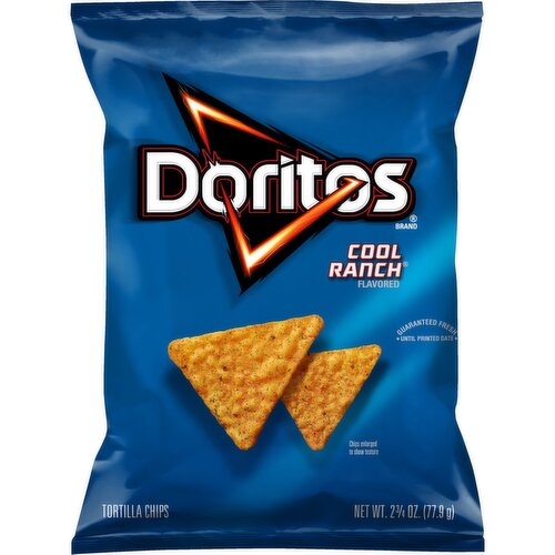 Doritos Tortilla Chips Cool Ranch Flavored 2 3/4 Oz