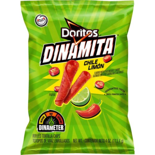 Doritos Dinamita Rolled Tortilla Chips Chile Limon Flavored 4 Oz