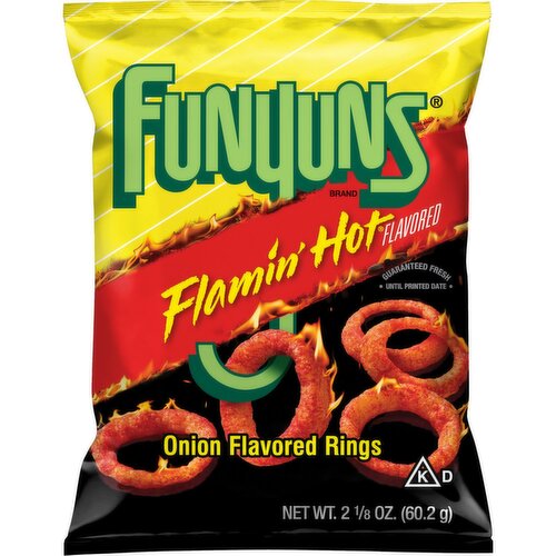 Funyuns Onion Flavored Rings Flamin Hot Flavored 2 1 8 Oz The Fresh Grocer