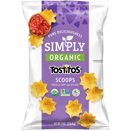 Tostitos Simply Organic Scoops! Tortilla Chips, 8 oz