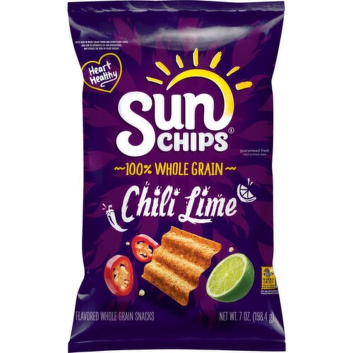 Sunchips Flavored Whole Grain Snacks Chili Lime 7 Oz