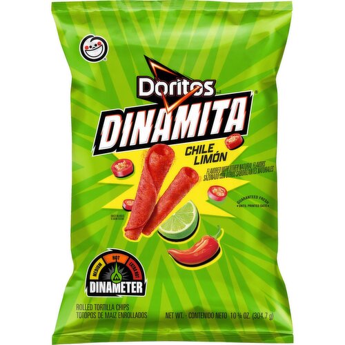 Doritos Dinamita Rolled Tortilla Chips Chile Limon Flavored 10 3/4 Oz