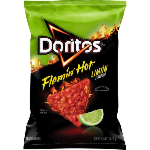 Doritos Tortilla Chips Flamin' Hot Limon Flavored 9 1/4 Oz