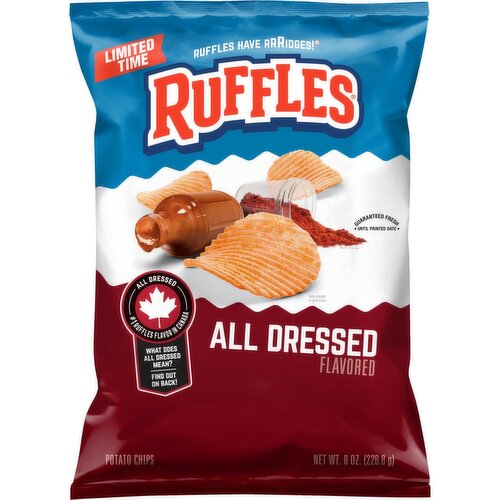 Ruffles Potato Chips All Dressed Flavored 8 Oz