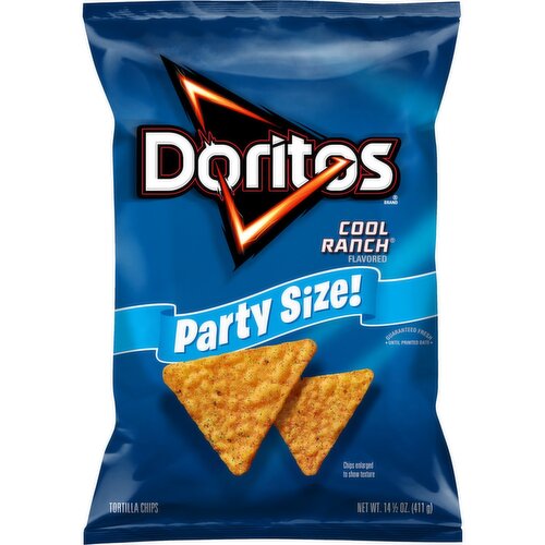 Doritos Tortilla Chips Cool Ranch Flavored 14 1/2 Oz