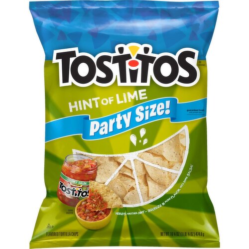 Tostitos Tortilla Chips Hint of Lime Flavored 16.75 Oz