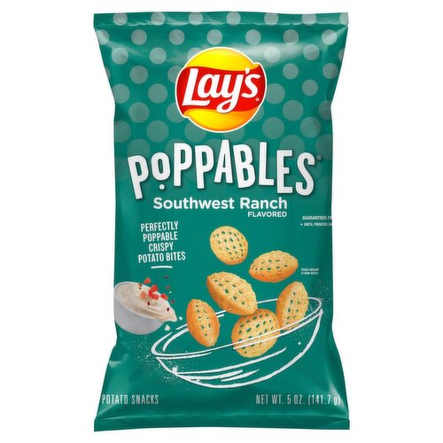 Lay's Poppables Southwest Ranch Flavored Potato Snacks, 5 oz