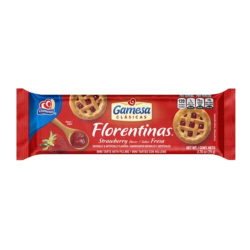 Gamesa Florentinas Strawberry Naturally And Artificial Flavored 2.78 Oz