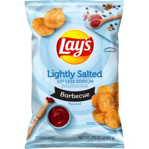 Lay's Potato Chips Lightly Salted Barbecue Flavored 7 3/4 Oz