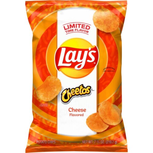 Lay's Potato Chips Cheetos Cheese Flavored 7 3/4 Oz