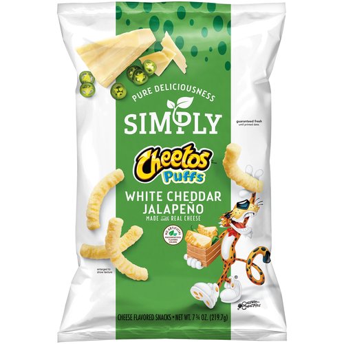 Cheetos Simply White Cheddar Jalapeno Puffs, 7.75 oz