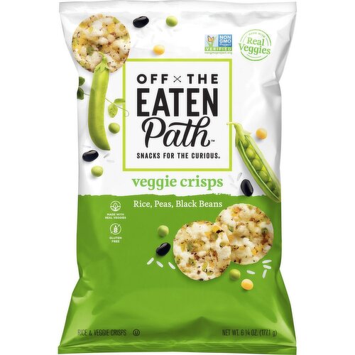 Off The Eaten Path Rice & Veggie Crisps Rice Peas Black Beans 6 1/4 Oz