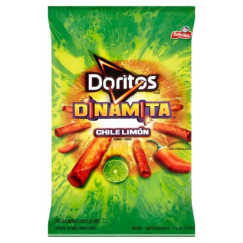 Sabritas Doritos Dinamita Chile Limón Rolled Flavored Tortilla Chips, 11 1/4 oz