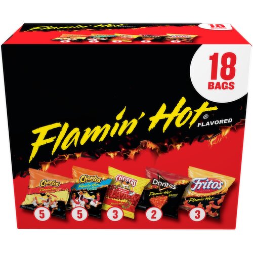 Frito Lay Snacks Flamin' Hot Mix Variety 17 3/8 Oz 18 Count