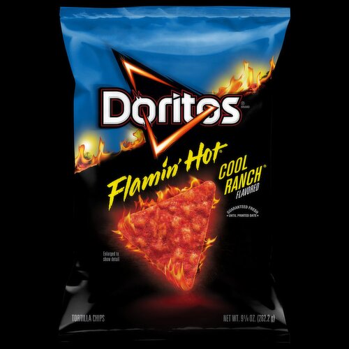 Doritos Tortilla Chips Flamin' Hot Cool Ranch Flavored 9 1/4 Oz