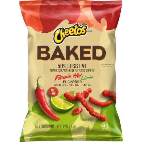 Cheetos Baked Cheese Flavored Snacks Flamin' Hot Limon 7 5/8 Oz