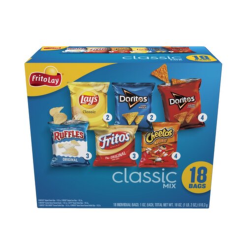 Frito Lay Snacks Classic Mix Variety 1 Oz 18 Count