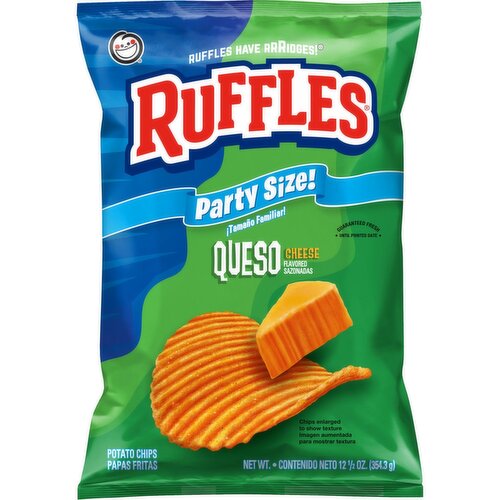 Ruffles Potato Chips Queso Cheese Flavored 12 1/2 Oz