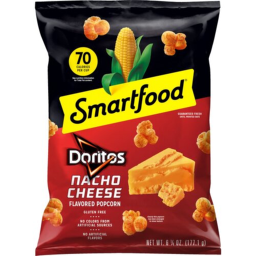 Smartfood Popcorn Doritos Nacho Cheese Flavored 6 1/4 Oz