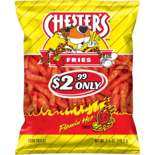 Chester's Flamin' Hot Flavored Fries Corn Snacks, 5 1/4 oz