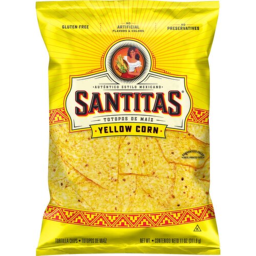 Santitas Tortilla Chips Yellow Corn 11 Oz