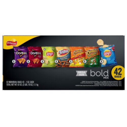 Frito Lay Snacks Bold Mix Variety 1 Oz 42 Count