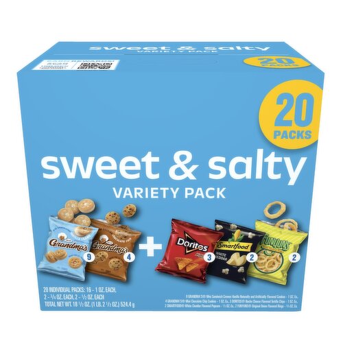 Frito Lay & Grandma's Sweet & Salty Variety Pack 18 1/2 Oz, 20 Count