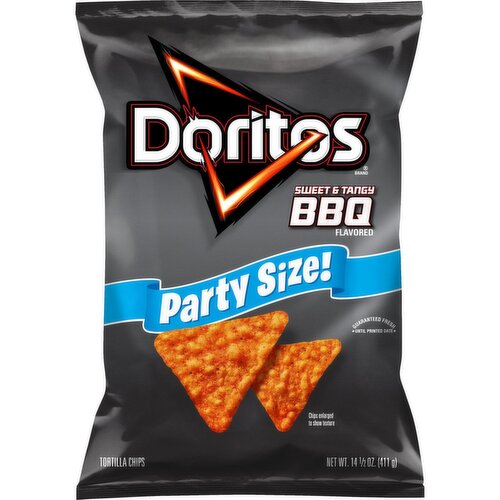 Doritos Tortilla Chips Sweet & Tangy BBQ Flavored 14 1/2 Oz
