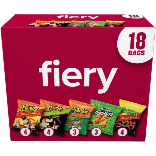 Frito Lay Snacks Fiery Mix Variety Pack 17 3/8 Oz, 18 Count