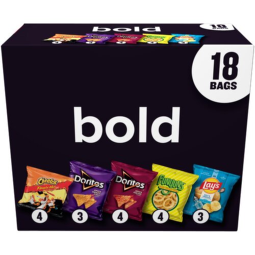 Frito Lay Snacks Bold Mix Variety Pack, 17 Oz X 18 Count