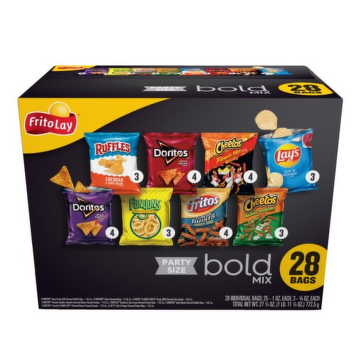 Frito Lay Snacks Bold Mix Variety Packs 27 1/4 Oz, 28 Count