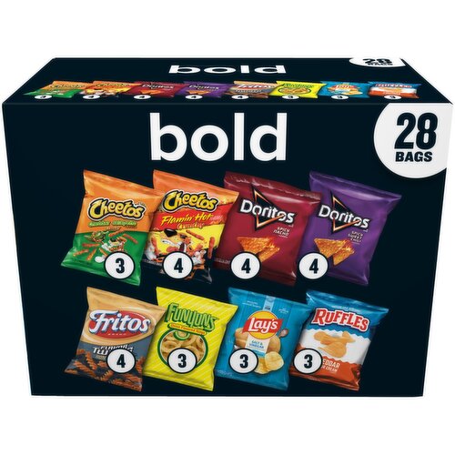 Frito Lay Snacks Bold Mix Variety Packs 27 1/4 Oz, 28 Count