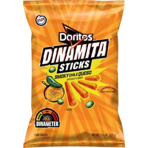 Doritos Dinamita Sticks Corn Snacks Smoky Chile Queso 7 3/8 Oz