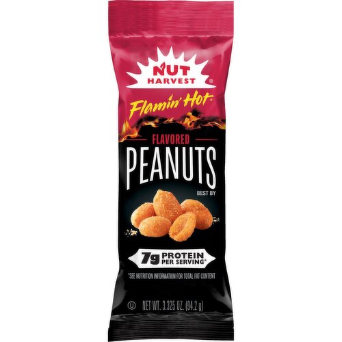 Nut Harvest Peanuts Flamin Hot Flavored 3.325 Oz