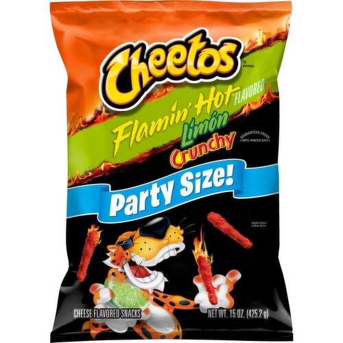 Cheetos Cheese Flavored Snacks Flamin Hot Limon Flavored 15 Oz