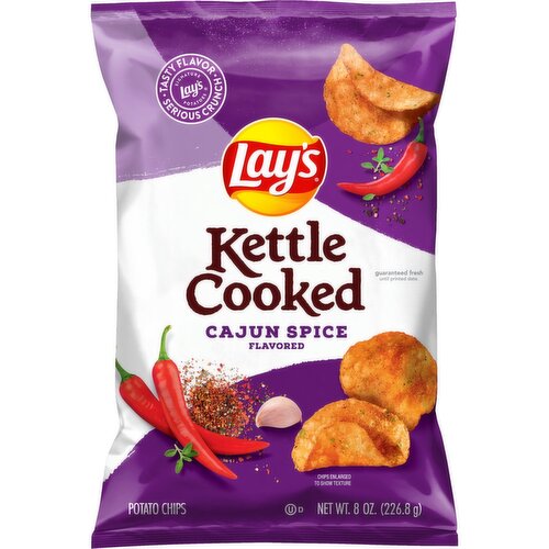 Lay's Kettle Cooked Potato Chips Cajun Spice Flavored 8 Oz