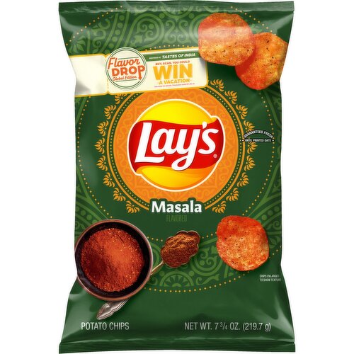 Lay's Potato Chips Masala Flavored 7 3/4 Oz